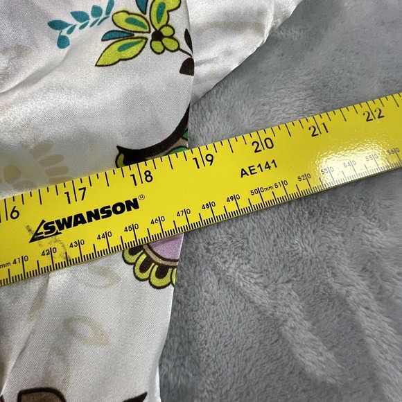 Vintage Womens Y2K Satin Babydoll Kimono Top Sz 2X Fairy Grunge Tie Back White - Picture 9 of 16